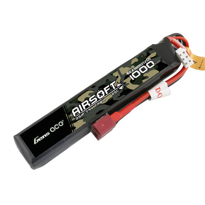 Gens ace 25C 1000mAh 7.4V Battery - Deans - Short Stick