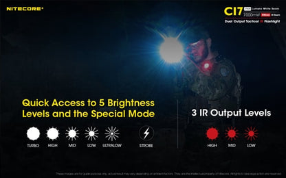 Nitecore Dual Output Tactical IR Flashlight - CI7