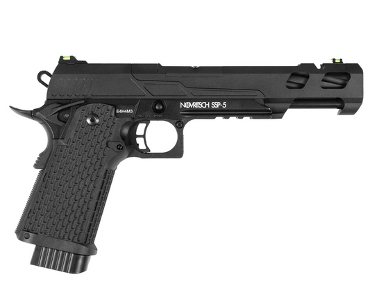 Novritsch SSP5 Green Gas Airsoft Pistol - Black (6 inch)
