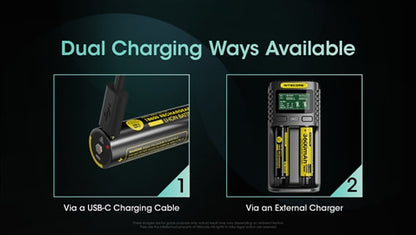 Nitecore 18650 USB-C Rechargeable Battery 3600mAh - NL1836R