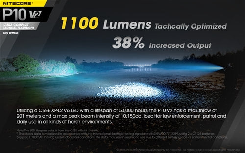 Nitecore P10 V2 Tactical LED Light