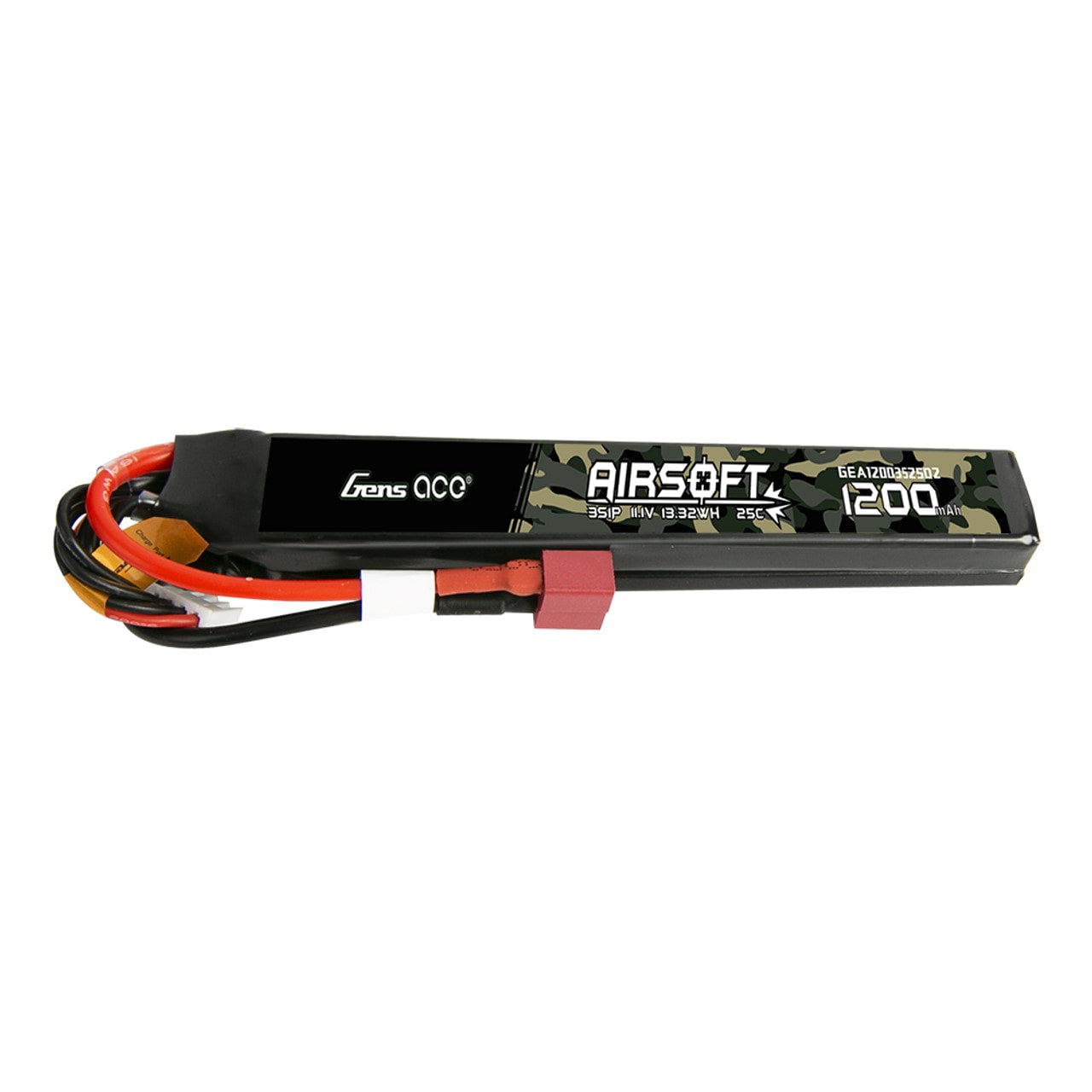 Gens ace 25C 1200mAh 11.1V Battery - Deans - Split