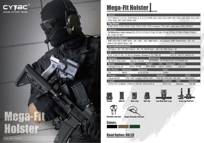 Cytac Mega Fit Universal Holster Right Hand
