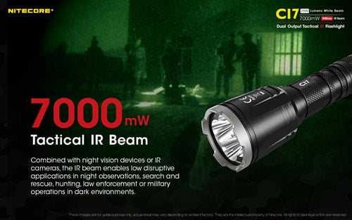 Nitecore Dual Output Tactical IR Flashlight - CI7