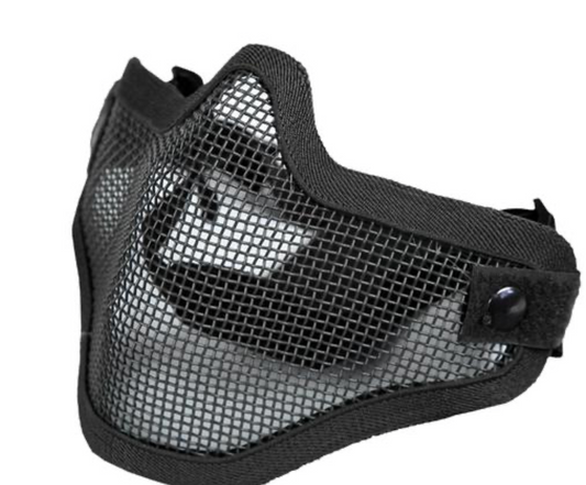 Bravo V1 Steel Half Mask - Black