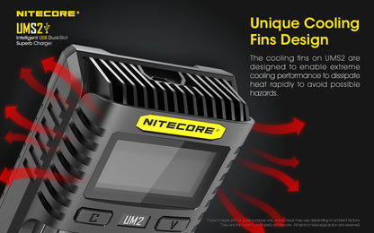 Nitecore Dual-Slot Superb Charger - UMS2