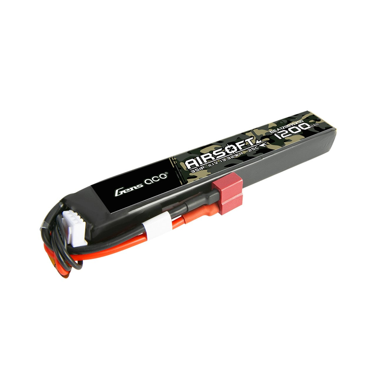 Gens ace 25C 1200mAh 11.1V Battery - Deans - Stick