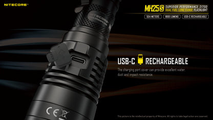 Nitecore Dual Fuel Long Range Flashlight - MH25S