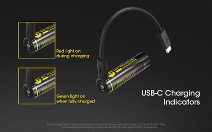 Nitecore 18650 2600mAh USB-C Battery NL1826R
