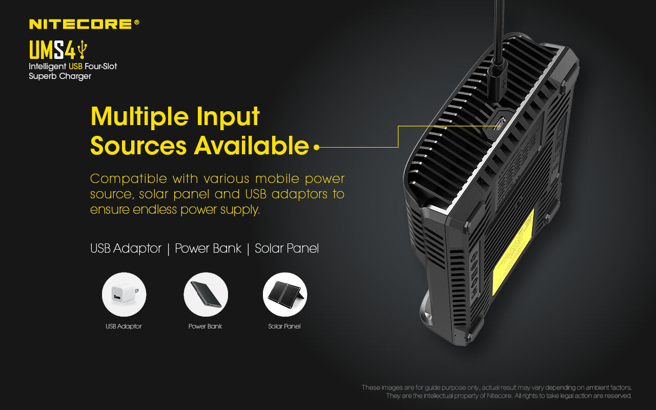 Nitecore USB 4-Slot Superb Charger - UMS4