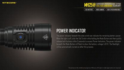 Nitecore Dual Fuel Long Range Flashlight - MH25S
